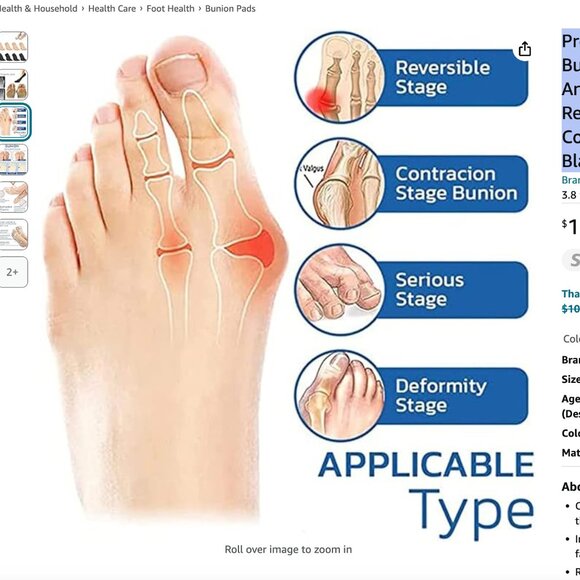 4 PAIRS Bunion Corrector Split Toe Orthopedic Compression Bunions Socks NWT - Picture 3 of 8